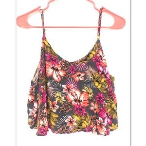 Flowy Floral Cropped Top